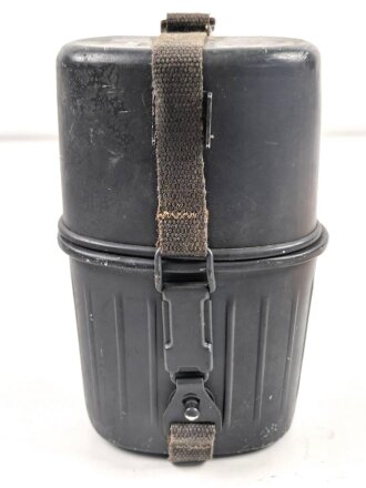 Deutschland nach 1945, Feldflasche  Luftschutzhilfsdienst. Hersteller PSL 65. Originallack, gebraucht