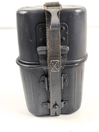 Deutschland nach 1945, Feldflasche  Luftschutzhilfsdienst. Hersteller PSL 65. Originallack, gebraucht