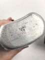 Deutschland nach 1945, Feldflasche  Luftschutzhilfsdienst. Hersteller PSL 65. Originallack, gebraucht
