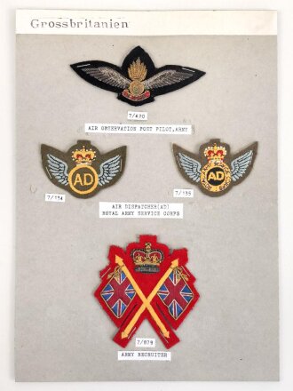 Großbritannien, Sammlung Ärmel und...