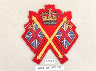 Großbritannien, Sammlung Ärmel und Mützenabzeichen, auf Karton getackert