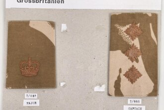 Großbritannien, Sammlung Rangabzeichen Heer, auf...