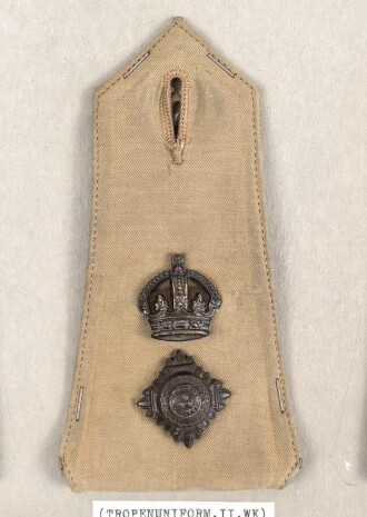 Großbritannien, Sammlung Schulterklappen Heer, auf Karton getackert