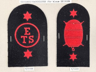 Großbritannien, Sammlung Tätigkeitsabzeichen Marine, auf Karton getackert