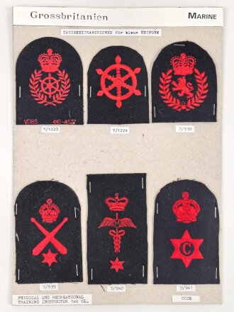 Großbritannien, Sammlung Tätigkeitsabzeichen...