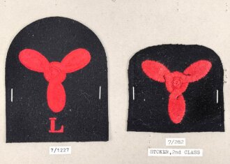 Großbritannien, Sammlung Tätigkeitsabzeichen Marine, auf Karton getackert