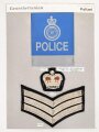 Großbritannien, Sammlung Ärmelabzeichen Polizei, auf Karton getackert