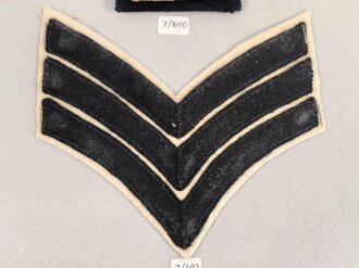 Großbritannien, Sammlung Rangabzeichen Polizei, auf Karton getackert