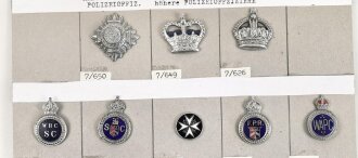 Großbritannien, Sammlung Rangabzeichen Polizei, auf...