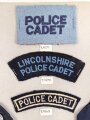 Großbritannien, Sammlung Ärmel und Rangabzeichen Polizei, auf Karton getackert