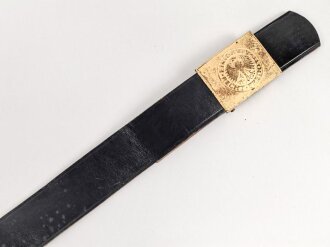 Bundeswehr Koppel mit Schloss, leicht getragenes Stück, Schliesse goldfarben, Gesamtlänge 110cm