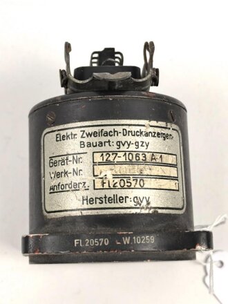 Luftwaffe Zweifach Druckanzeiger Fl 20570, Funktion nicht...