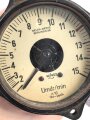 Luftwaffe, elektrischer Drehzahlmesser EW8, Deuta Werke, Funktion nicht geprüft, Im Gehäuse verdreht, mit Stecker