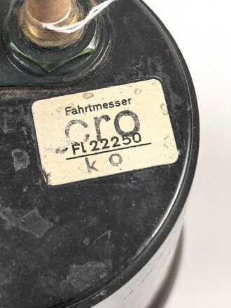 Luftwaffe, Kommando Fahrtmesser Fl 22250, verbaut in Ju88 A4. Funktion nicht geprüft