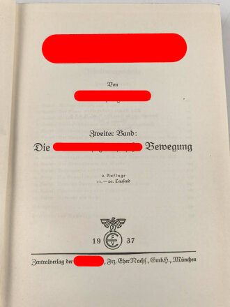 "Mein Kampf" Adolf Hitler,  Geschenkausgabe Leinen in zwei Bänden, im Schuber. 2. Auflage 1937, guter Zustand