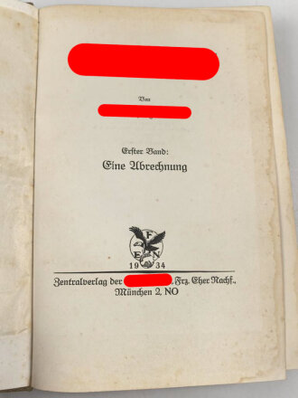 "Mein Kampf" Adolf Hitler,  Geschenkausgabe Leinen in zwei Bänden,1. Auflage 1934, guter Zustand