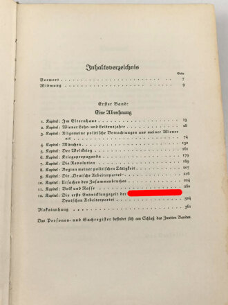"Mein Kampf" Adolf Hitler,  Geschenkausgabe Leinen in zwei Bänden,1. Auflage 1934, guter Zustand