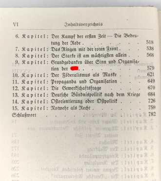 Adolf Hitler "Mein Kampf" , rote " Tornisterausgabe" von 1940, überreicht von der Kreisleitung Konstanz 1941. Guter Zustand