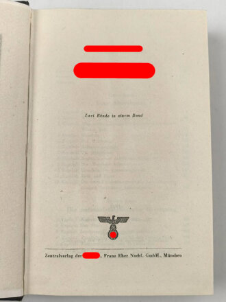 "Mein Kampf" Adolf Hitler,  Kriegsausgabe 1943, guter Zustand, im Schuber