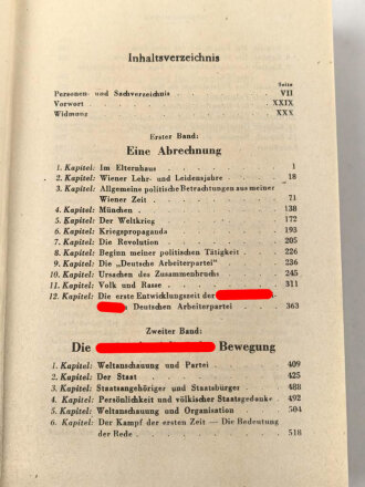 "Mein Kampf" Adolf Hitler,  Kriegsausgabe 1943, guter Zustand, im Schuber