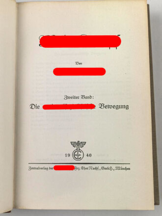 "Mein Kampf" Adolf Hitler,  Geschenkausgabe Halbleinen in zwei Bänden, 6. Auflage 1940, guter Gesamtzustand