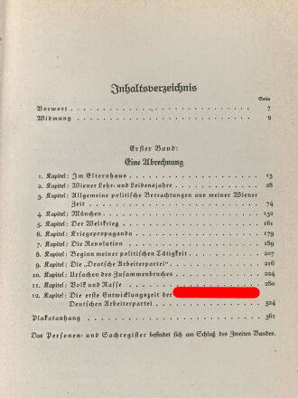 "Mein Kampf" Adolf Hitler,  Geschenkausgabe Halbleinen in zwei Bänden, 6. Auflage 1940, guter Gesamtzustand