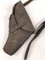 Tasche für eine Signalpistole, Leder mit Messingbeschlägen. Ungereinigtes Stück