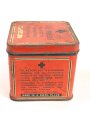 Großbritannien, Blechdose  "Elastoplast Elastic Adhesive Bandage" 7 x 7 x 6,5cm, most likely WWII era