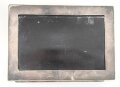 "Korpspreisschießen 1909" schwere Andenkendose , Buntmetall versilbert. Maße 22,5 x 17 x 8cm