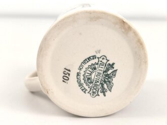 1. Weltkrieg, Tasse für ein Kind, Hersteller Villeroy & Boch. Guter Zustand, Höhe 8,5cm