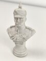 Kaiserreich und 1. Weltkrieg, kleine Büste Darstellend Kaiser Wilhelm II. Bisquitporzellan, Höhe 12cm, unbeschädigt