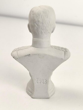 Kaiserreich und 1. Weltkrieg, kleine Büste Darstellend "von Mackensen". Bisquitporzellan, Höhe 13cm, unbeschädigt