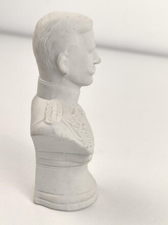 Kaiserreich und 1. Weltkrieg, kleine Büste Darstellend "von Mackensen". Bisquitporzellan, Höhe 13cm, unbeschädigt