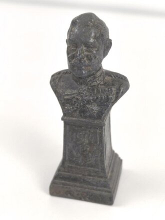 1. Weltkrieg, kleine Büste Darstellend "Kaiser Wilhelm II" Spritzguß, Höhe 9,5cm
