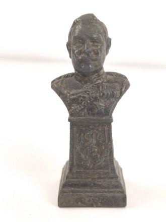 1. Weltkrieg, kleine Büste Darstellend "Kaiser Wilhelm II" Spritzguß, Höhe 9,5cm