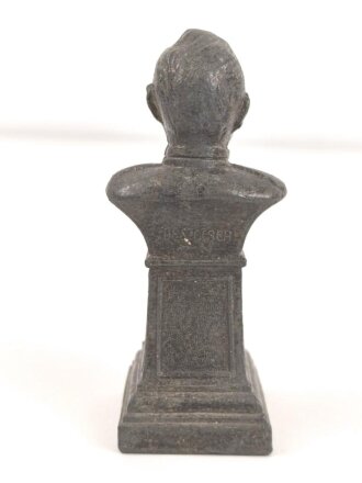 1. Weltkrieg, kleine Büste Darstellend "Kaiser Wilhelm II" Spritzguß, Höhe 9,5cm