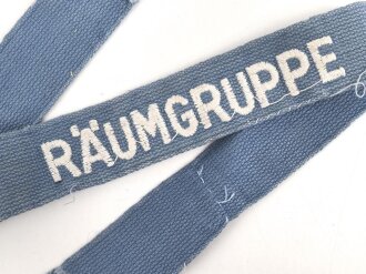 Technisches Hilfswerk THW , Ärmelband "Räumgruppe" Getragen, Gesamtlänge 40cm