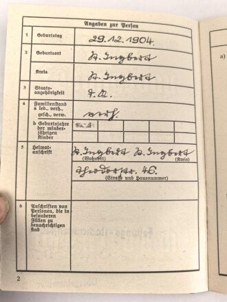Nachlass eines Festungsbau Angehörigen