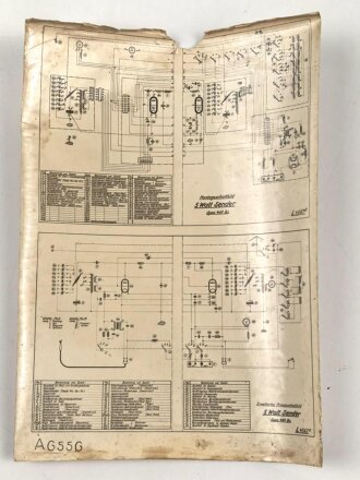 "Erweitertes Grundschaltbild 5 Watt Sender Spez 469 Bs" DIN A5