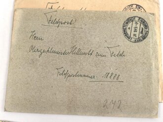 Feldpost / Post und Ausweise eines Angehörigen Feldpost Nummer 18888 " Landesschützen-Bataillon 582"