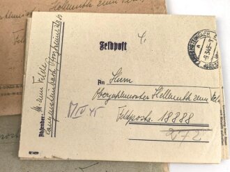Feldpost / Post und Ausweise eines Angehörigen Feldpost Nummer 18888 " Landesschützen-Bataillon 582"