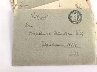 Feldpost / Post und Ausweise eines Angehörigen Feldpost Nummer 18888 " Landesschützen-Bataillon 582"