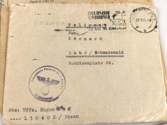 Feldpost / Post  eines Angehörigen Feldpost Nummer 18545" Flak-Abteilung 945 "