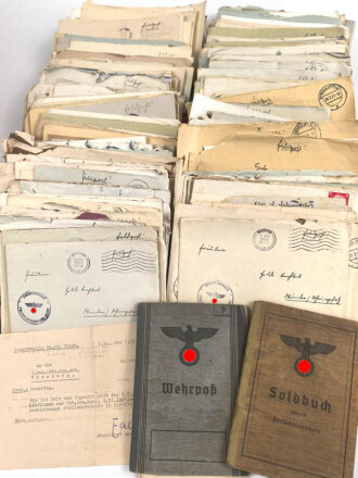 Soldbuch, Wehrpaß und Feldpost eines Sanitäters