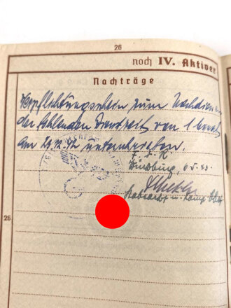 Soldbuch, Wehrpaß und Feldpost eines Sanitäters
