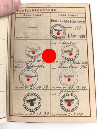 Soldbuch, Wehrpaß und Feldpost eines Sanitäters