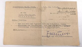 Soldbuch, Wehrpaß und Feldpost eines Sanitäters