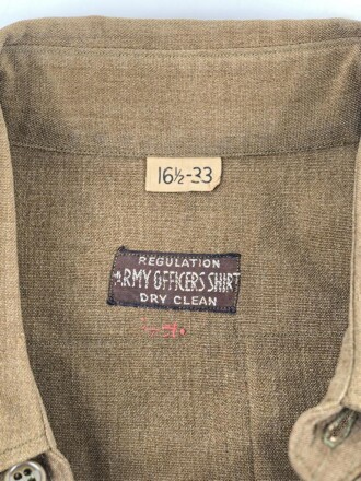 U.S.Army WWII, "Regulation Army Officers Shirt" bunch of small holes, otherwise in good condition