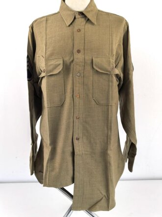 U.S.Army WWII, flannel shirt, some small holes, some old repairs, otherwise in good condition