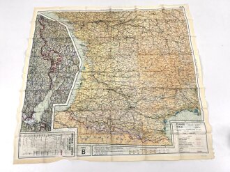 British WWII silk escape map 43A " France, Belgium Holland" . Issued to both Brotish and U.S. paratroopers. Bery good condition